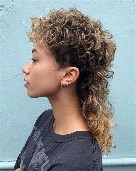 mullet hair curly|mullet curly hair byefarzy.